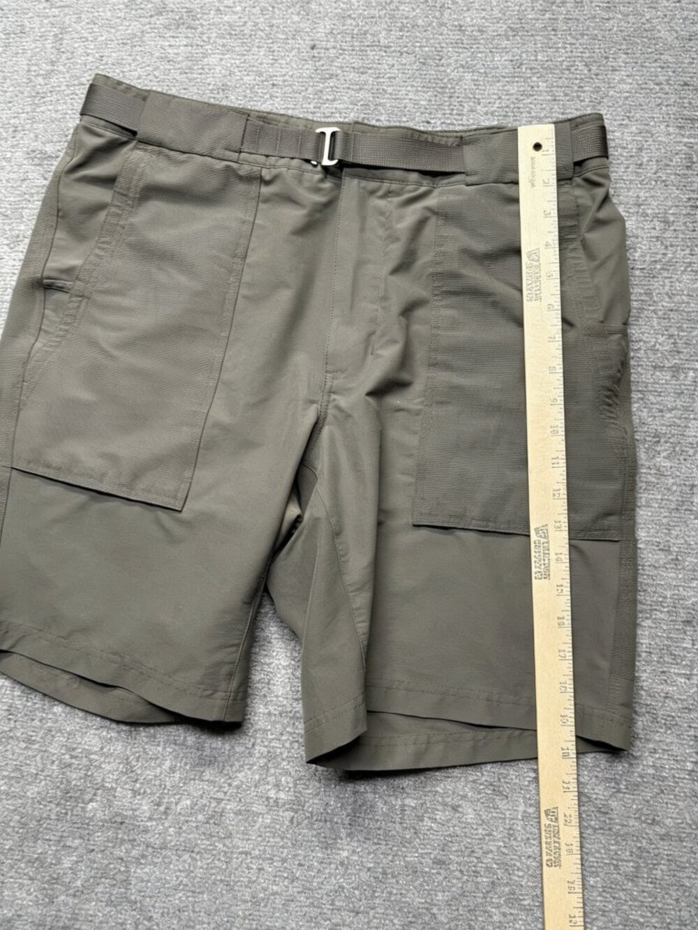 REI Co-op Screeline Shorts Mens 36 Brown Hike Hiking Stretch Belted Gorpcore - Picture 3 of 4